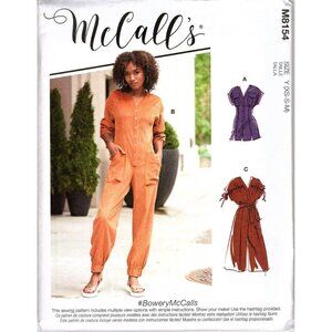 McCall's M8154 Misses XS to M Jumpsuit and Rompers Uncut Sewing Pattern
